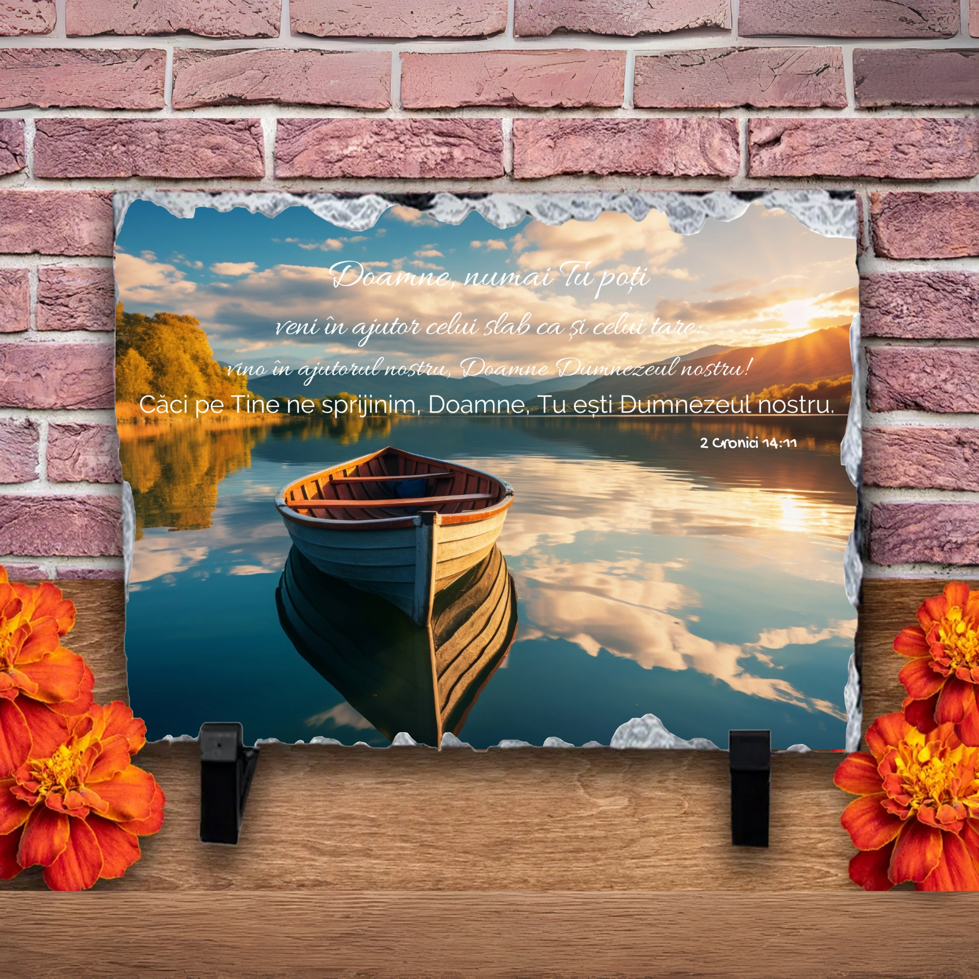 Placa ardezie, verset biblic - Doamne, numai Tu poti